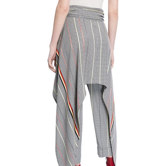 NWOT Sz 4 Hellessy Black Metallic Avedon Tie Waist Drape Panel Pants - Picture 11 of 11